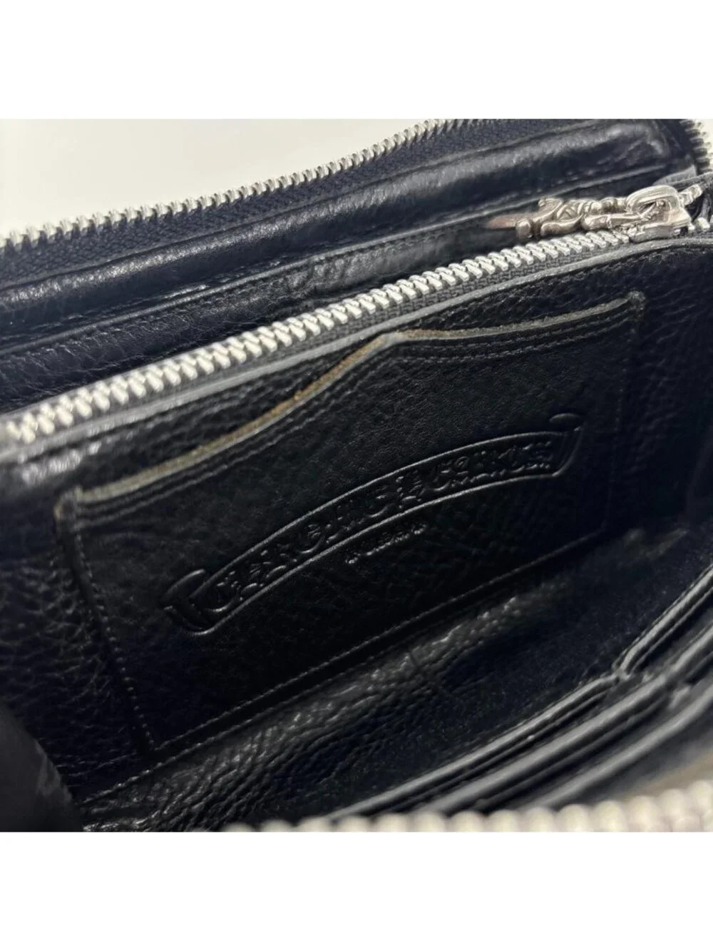 Chrome Hearts Rec Fzip Quilted Cemetery Cross Wallet